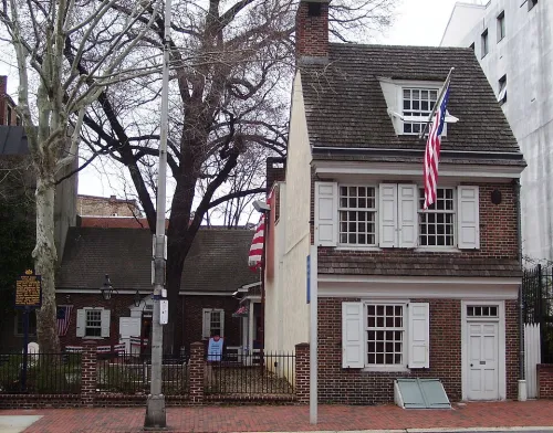 Betsy Ross House in Philadelphia, stop 4 on the self-guided walking tour