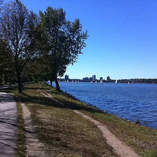 Charles River Esplanade in Boston, stop 6 on the self-guided walking tour