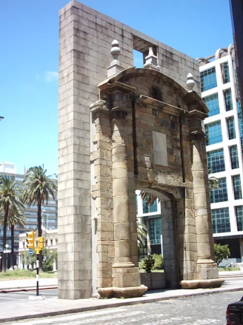 Puerta de la Ciudadela in Montevideo, stop 3 on the self-guided walking tour