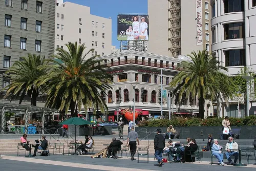 Union Square in San Francisco, Station 6 auf dem selbstgeführten Stadtrundgang