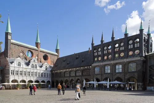 Lübecker Rathaus, Station 7 auf dem selbstgeführten Stadtrundgang