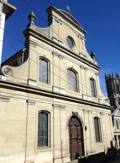 Franziskanerkirche in Freiburg im Üechtland, Station 3 auf dem selbstgeführten Stadtrundgang