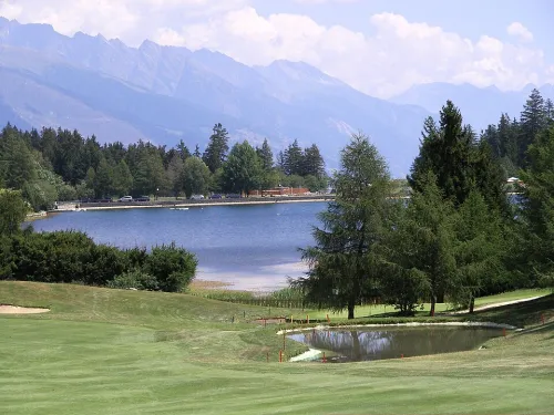 Lac Moubra in Crans-Montana, Station 4 auf dem selbstgeführten Stadtrundgang