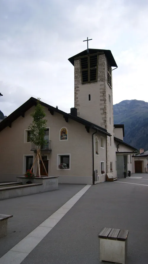 San Spiert in Pontresina, Station 7 auf dem selbstgeführten Stadtrundgang