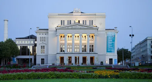 Latvian National Opera in Riga, stop 8 on the self-guided walking tour