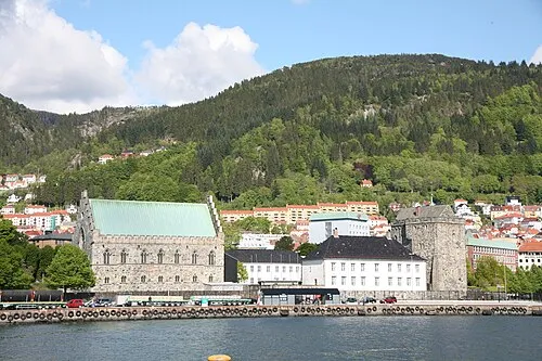 Bergenhus Fortress, stop 5 on the self-guided walking tour