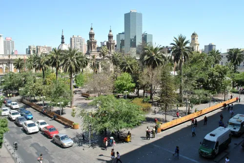Plaza de Armas in Santiago de Chile, stop 1 on the self-guided walking tour