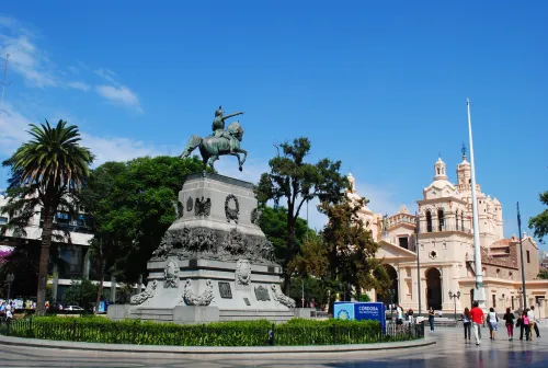 Plaza San Martín in Córdoba, Argentina, stop 1 on the self-guided walking tour