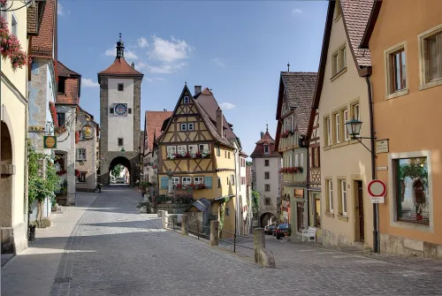 Plönlein in Rothenburg ob der Tauber, Station 5 auf dem selbstgeführten Stadtrundgang