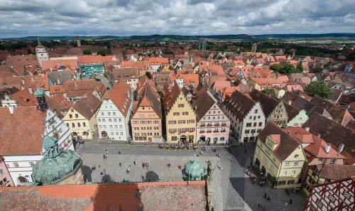 Marktplatz in Rothenburg ob der Tauber, Station 1 auf dem selbstgeführten Stadtrundgang