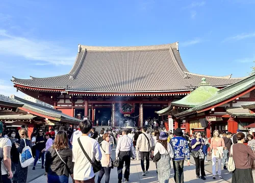 Senso-ji Temple in Tokyo, stop 1 on the self-guided walking tour
