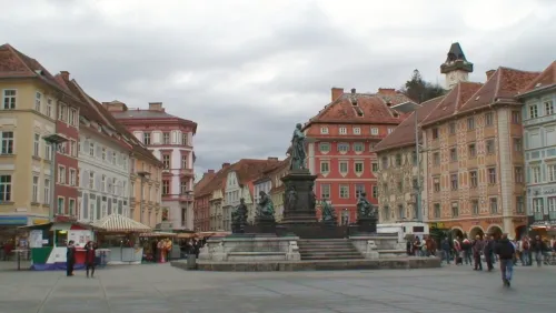 Hauptplatz in Graz, Station 1 auf dem selbstgeführten Stadtrundgang