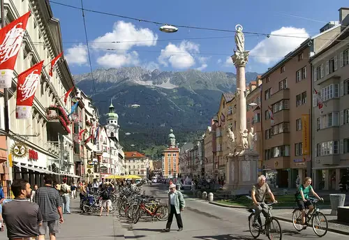 Maria-Theresien-Straße in Innsbruck, stop 2 on the self-guided walking tour
