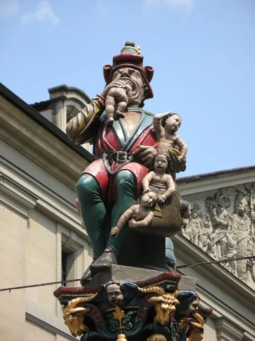 Kindlifresserbrunnen in Bern, Station 15 auf dem selbstgeführten Stadtrundgang