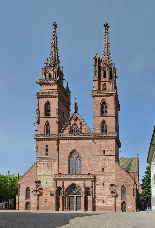Basel Minster, stop 1 on the self-guided walking tour