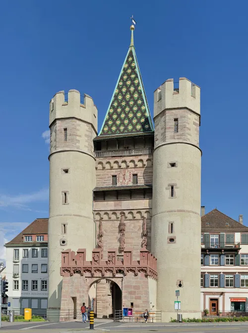 Spalentor in Basel, stop 11 on the self-guided walking tour