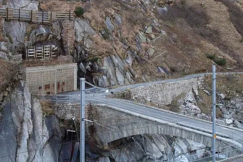 Schöllenen Gorge in Andermatt, stop 9 on the self-guided walking tour