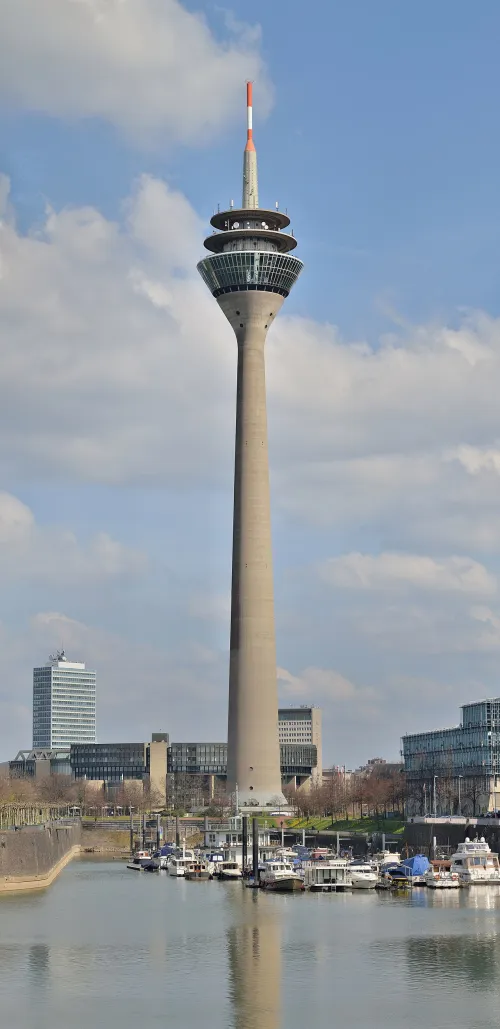 Rheinturm in Düsseldorf, stop 7 on the self-guided walking tour
