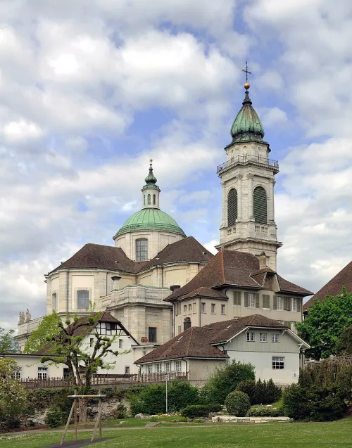 St. Urs Cathedral in Solothurn, stop 8 on the self-guided walking tour