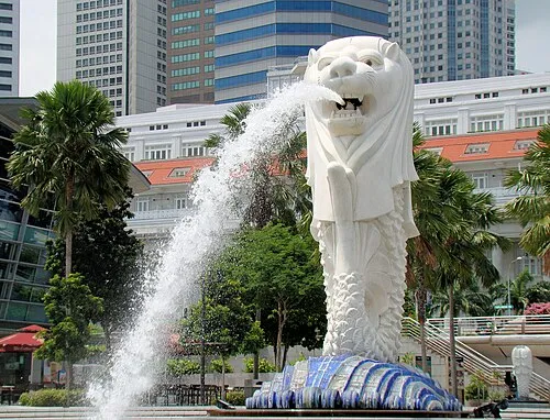 Merlion Park in Singapur, Station 7 auf dem selbstgeführten Stadtrundgang