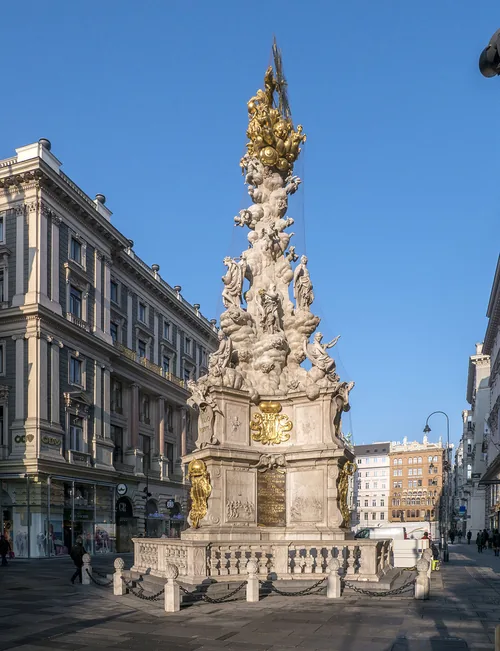 Plague Column in Vienna, stop 17 on the self-guided walking tour