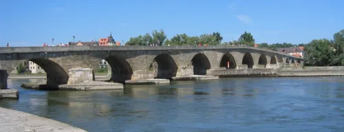 Steinerne Brücke in Regensburg, stop 8 on the self-guided walking tour