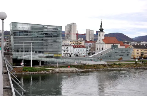 Ars Electronica Center in Linz, Station 8 auf dem selbstgeführten Stadtrundgang