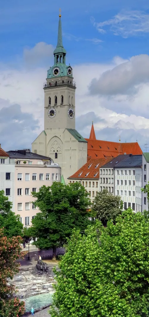 St. Peter's Church in Munich, stop 9 on the self-guided walking tour