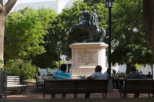 Plaza de Bolívar in Santa Marta, Station 5 auf dem selbstgeführten Stadtrundgang