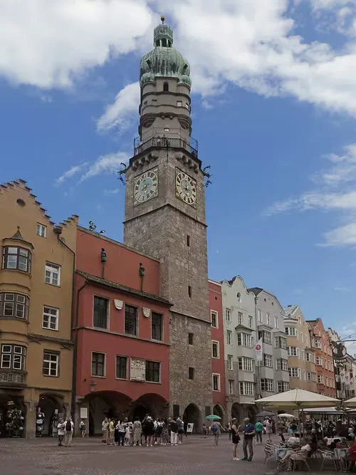 City Tower in Innsbruck, stop 3 on the self-guided walking tour