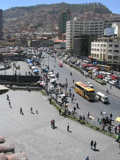 Plaza Mayor de San Francisco in La Paz, stop 3 on the self-guided walking tour