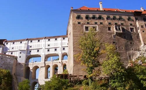 Mantelbrücke in Český Krumlov, Station 3 auf dem selbstgeführten Stadtrundgang
