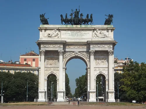 Arch of Peace in Milan, stop 6 on the self-guided walking tour