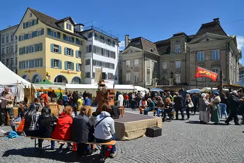 Münsterhof in Zürich, Station 7 auf dem selbstgeführten Stadtrundgang