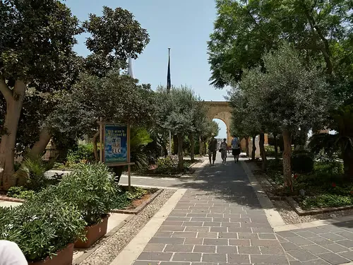 Upper Barrakka Gardens in Valletta, Station 1 auf dem selbstgeführten Stadtrundgang