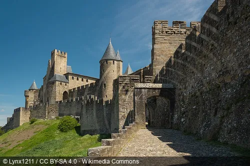 Porte de l'Aude in Carcassonne, Station 6 auf dem selbstgeführten Stadtrundgang