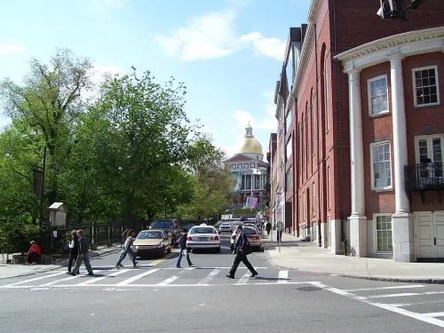 Beacon Hill in Boston, stop 1 on the self-guided walking tour
