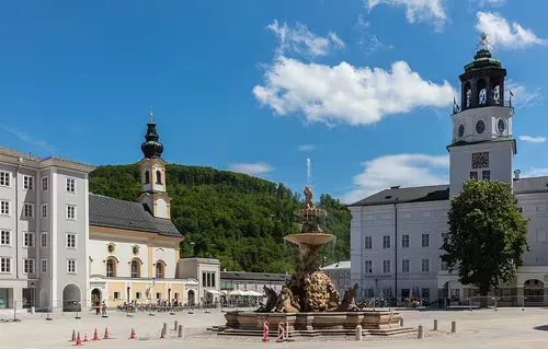 Residenzplatz in Salzburg, stop 5 on the self-guided walking tour