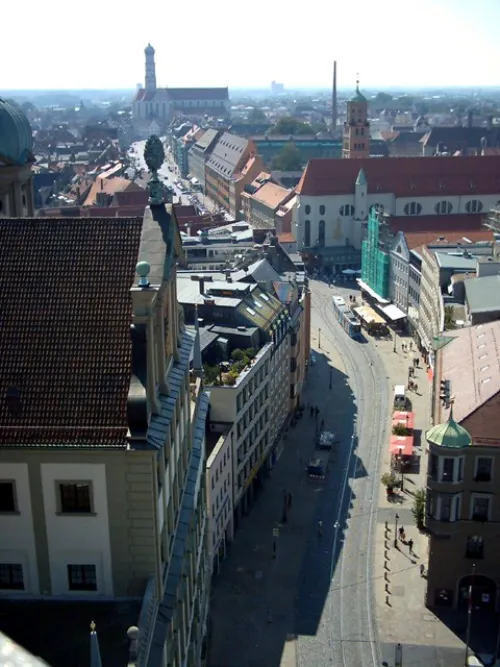 Maximilianstraße in Augsburg, stop 5 on the self-guided walking tour