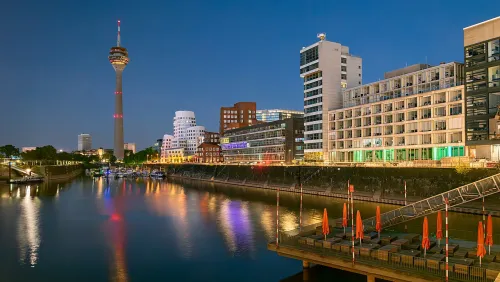 MedienHafen in Düsseldorf, stop 6 on the self-guided walking tour