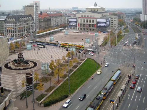 Augustusplatz in Leipzig, stop 8 on the self-guided walking tour
