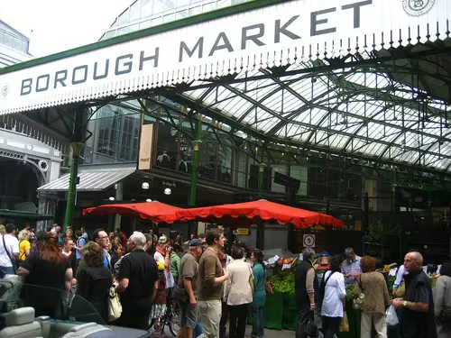 Borough Market in London, stop 3 on the self-guided walking tour