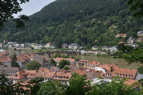 Philosophenweg in Heidelberg, Station 2 auf dem selbstgeführten Stadtrundgang