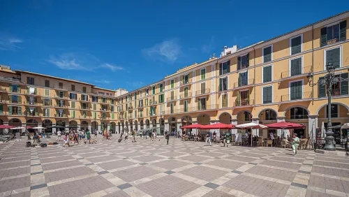 Plaça Major in Palma, stop 6 on the self-guided walking tour