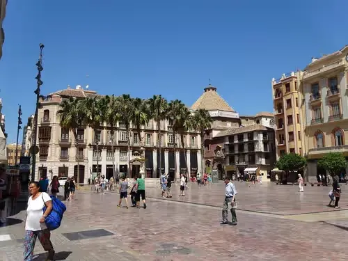 Constitution Square in Malaga, stop 6 on the self-guided walking tour