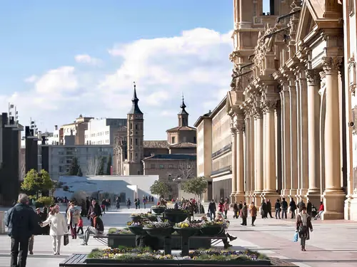 Plaza del Pilar in Saragossa, Station 3 auf dem selbstgeführten Stadtrundgang