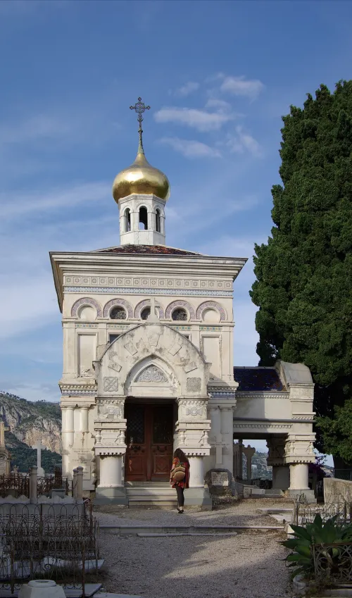 Cimetière du Vieux-Château in Menton, Station 4 auf dem selbstgeführten Stadtrundgang