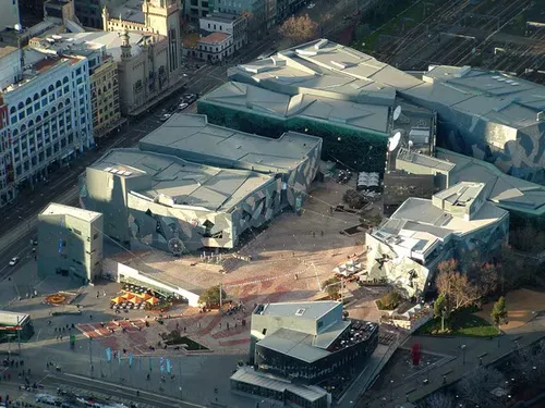 Federation Square in Melbourne, Station 6 auf dem selbstgeführten Stadtrundgang