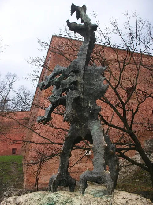 Wawel-Drache in Krakau, Station 11 auf dem selbstgeführten Stadtrundgang