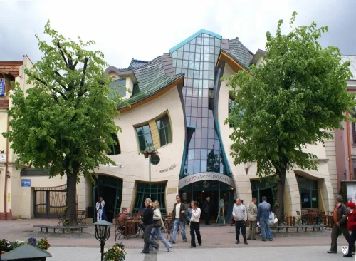 Krummes Häuschen in Zoppot, Station 2 auf dem selbstgeführten Stadtrundgang